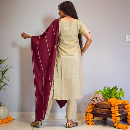 Oyster wine suit set