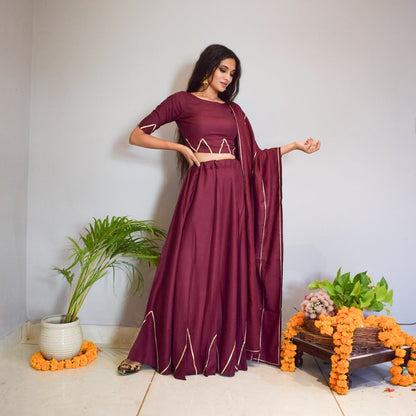 Beauty Wine Lehenga Set