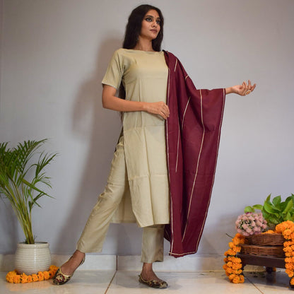Oyster wine suit set