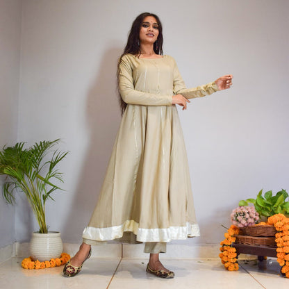 Beige Berry Kurta Set