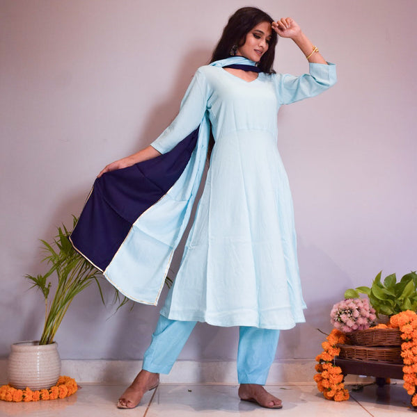 Aqua Blue Suit Set