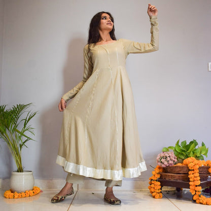 Beige Berry Kurta Set
