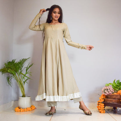 Beige Berry Kurta Set