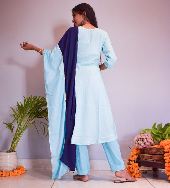 Aqua Blue Suit Set