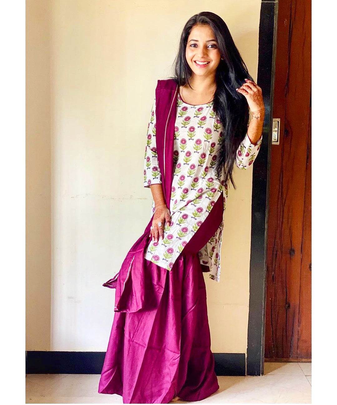 Spring Wine Sharara Set
