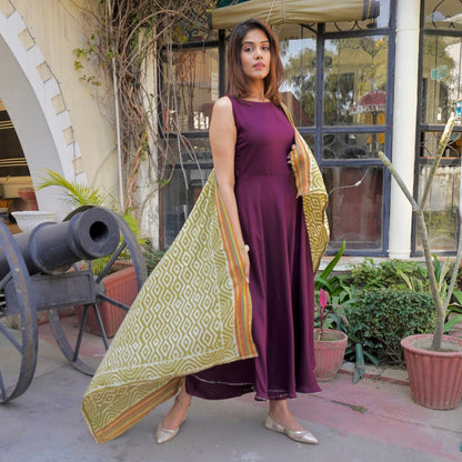 Wine Bagru Suit Set