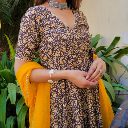 Sana Black Cotton Suit Set