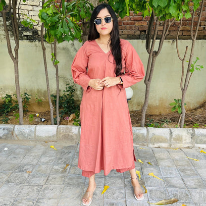 Rustic Cotton Kurta Set