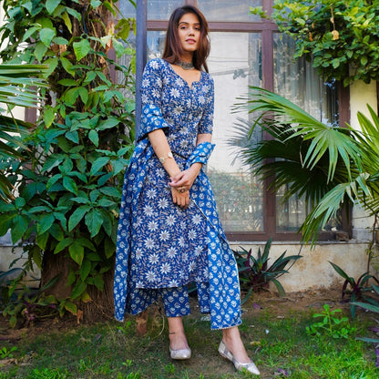 Iti Indigo Cotton Suit Set