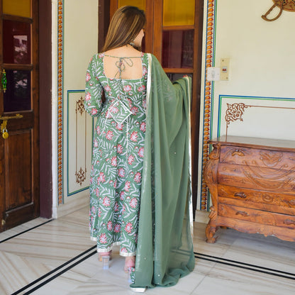 Gulmohar Handblock Suit Set