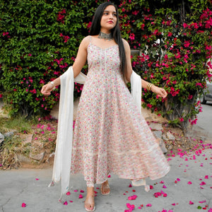 Ivory Dandelion Cotton Suit Set