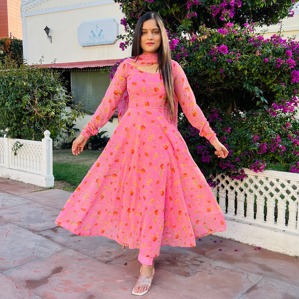 Blush Berry Floral Suit Set