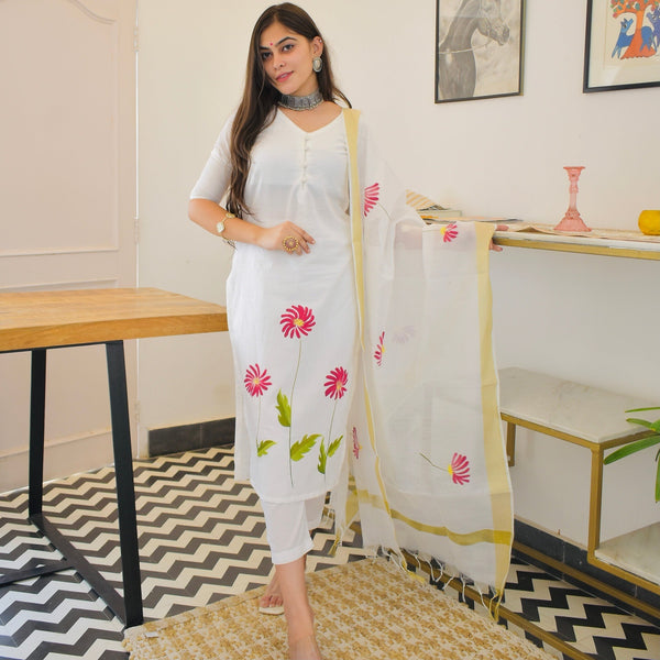 Pearl Handpainted Suit Set