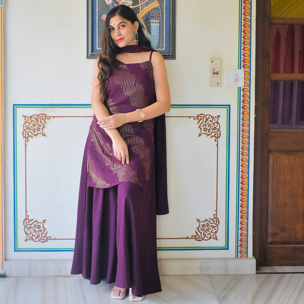 Wine Festive Suit Set