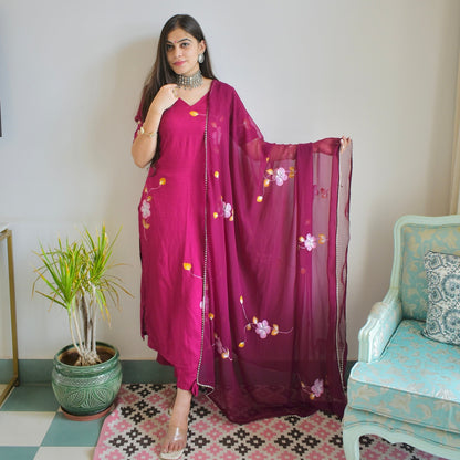 Ruby Handpainted Suit Set