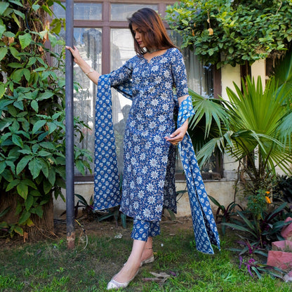 Iti Indigo Cotton Suit Set