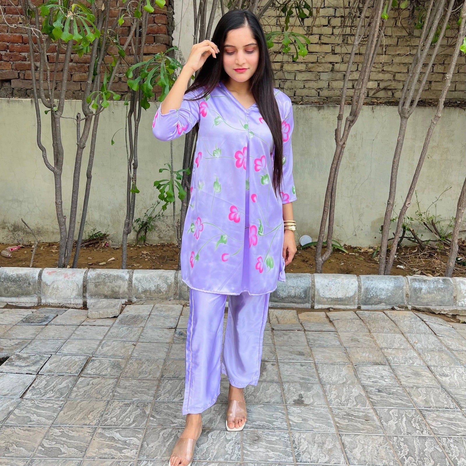 Lilac Handpainted Cord Set