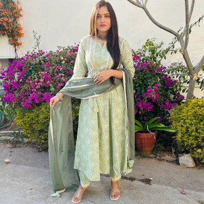 Sea Green Tie-Up Suit Set