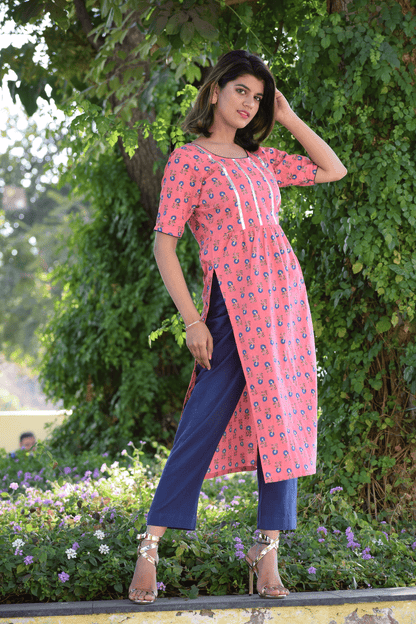 Pink Bagh Kurta Set