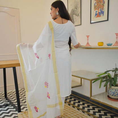 Pearl Handpainted Suit Set