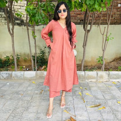 Rustic Cotton Kurta Set