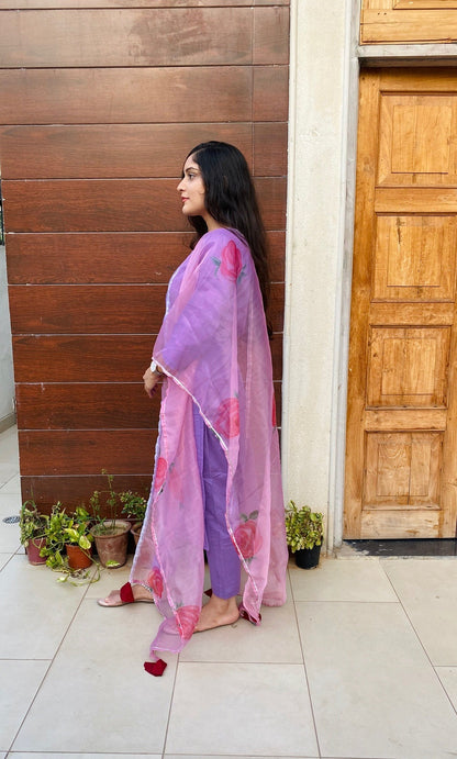 Iris Hand Painted Suit Set