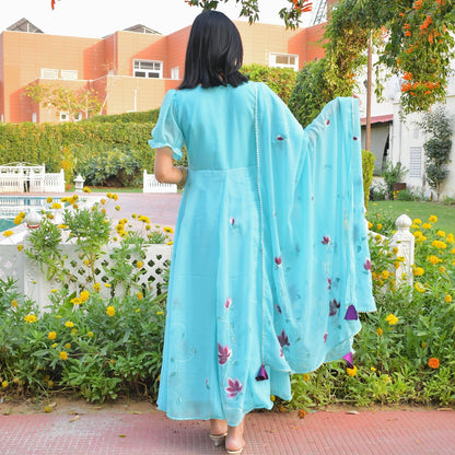 Soothing Sea Kali Handpainted Suit Set