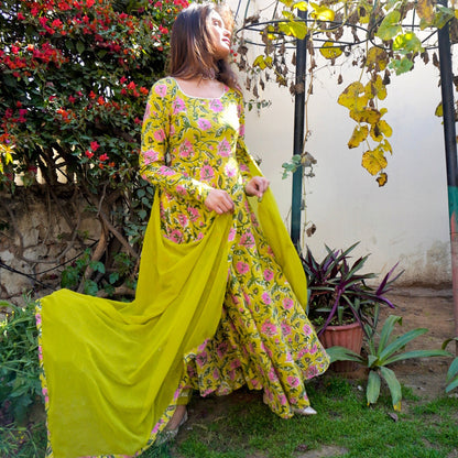 Bagh Handblock Cotton Suit Set