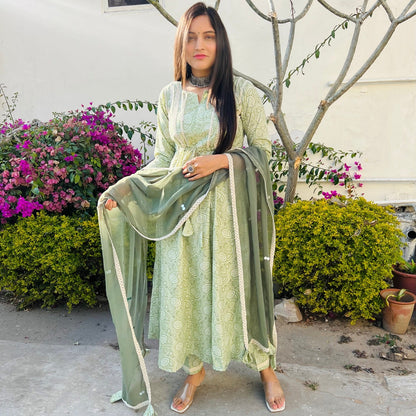 Sea Green Tie-Up Suit Set