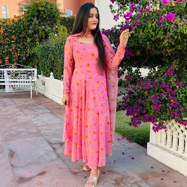 Blush Berry Floral Suit Set