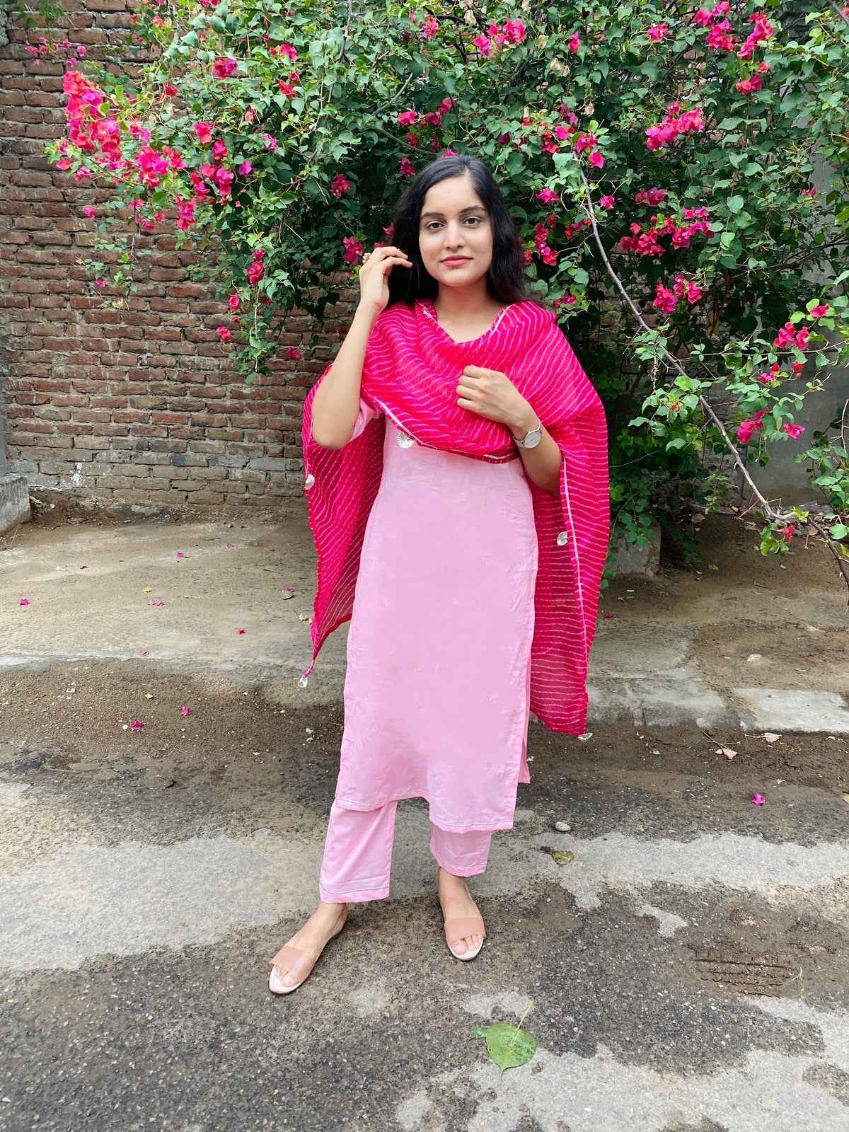 Pink On Pink Leharia Suit Set