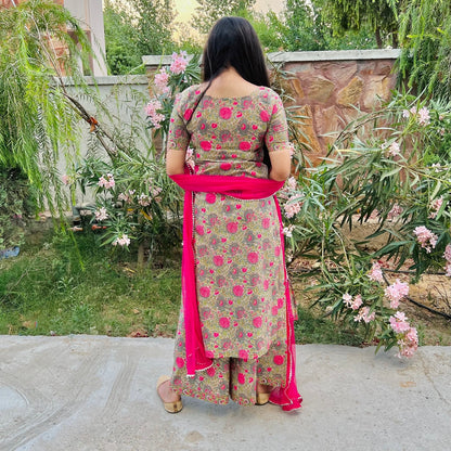 Gulabo Handblock Suit Set