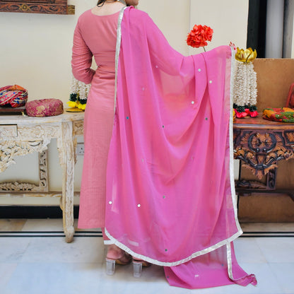 Blush Lurex Suit Set
