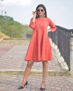 Rust Basic Short Dress