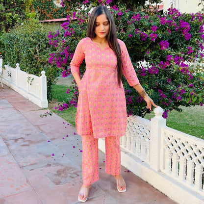 Peachy Butti Cord Set