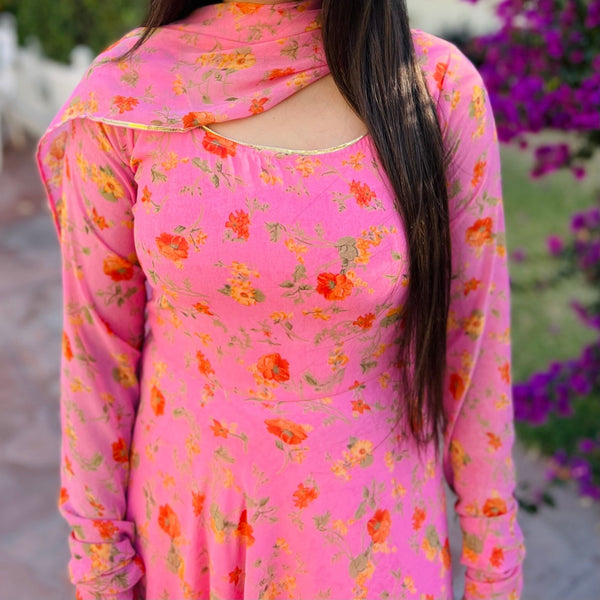 Blush Berry Floral Suit Set