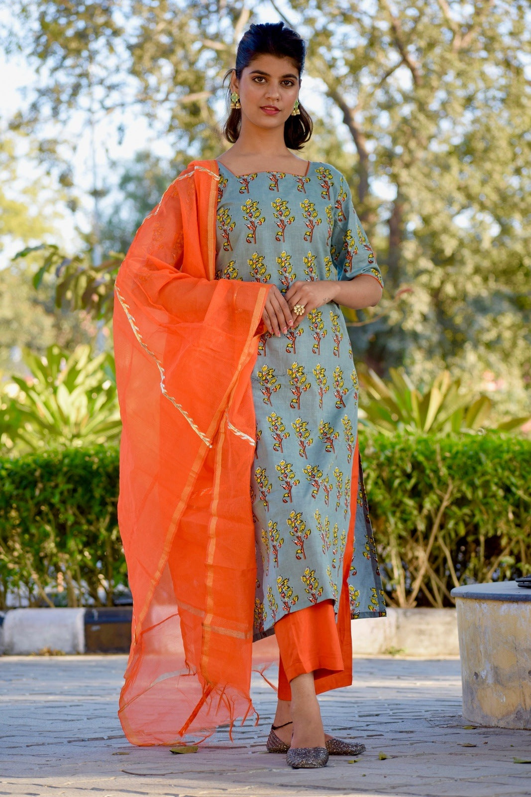 Teel Chanderi Suit Set