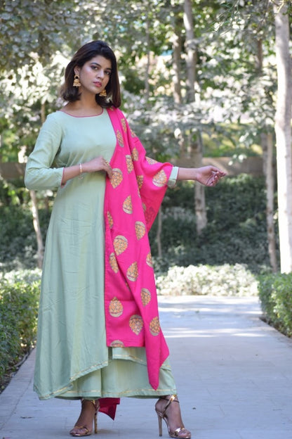 Lime Green Foil Suit Set