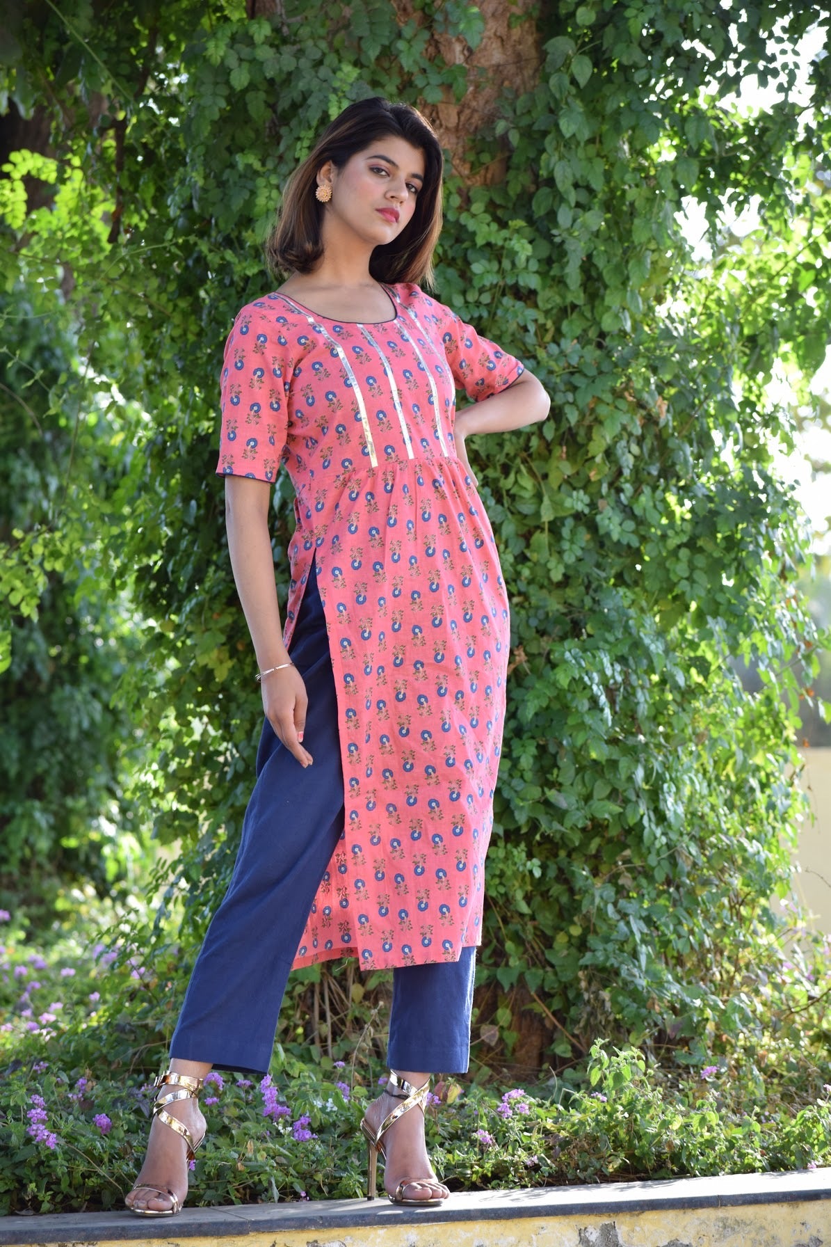Pink Bagh Kurta Set