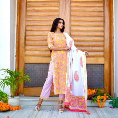 Sunshine Handblock Suit Set