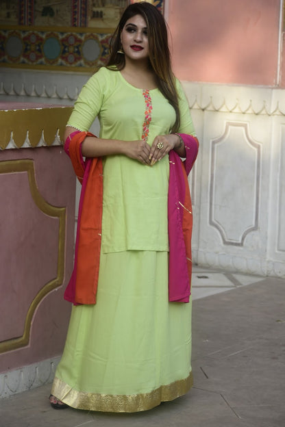 Lime Green Lehenga set
