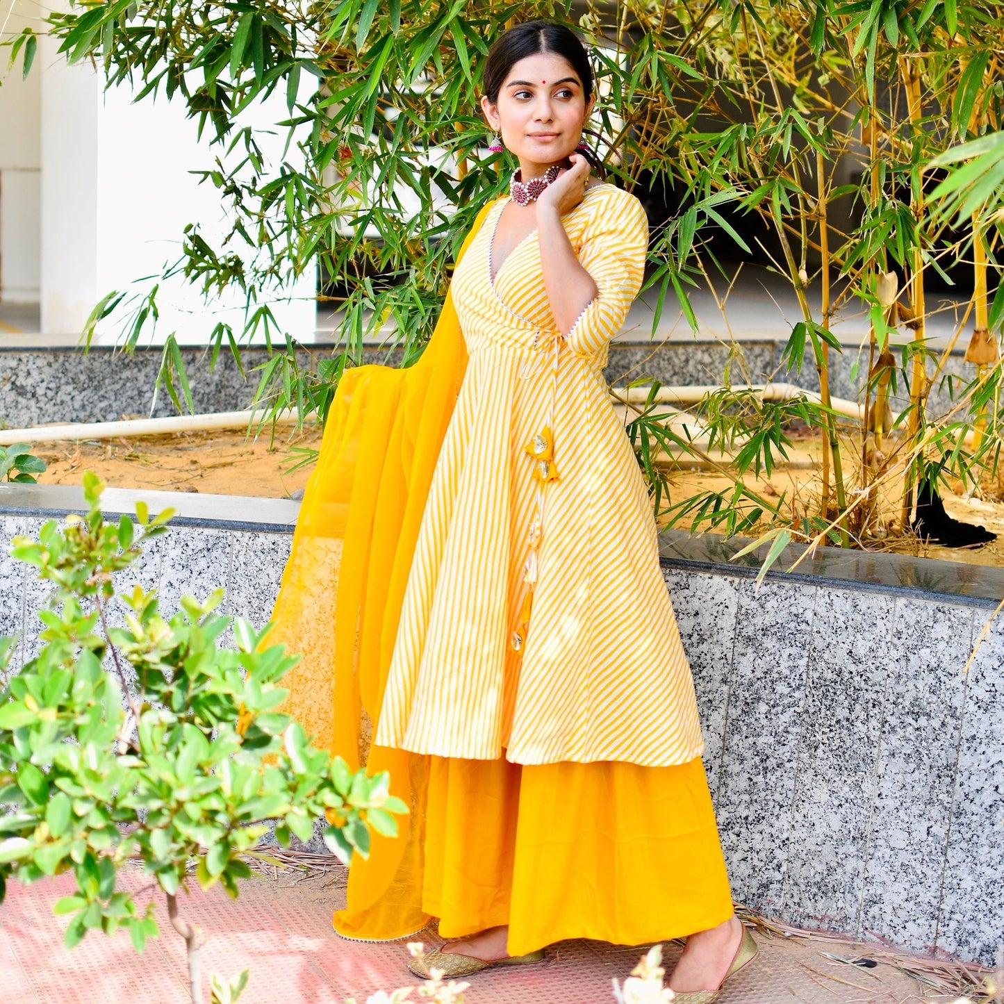 Yellow Leharia Sharara Suit Set
