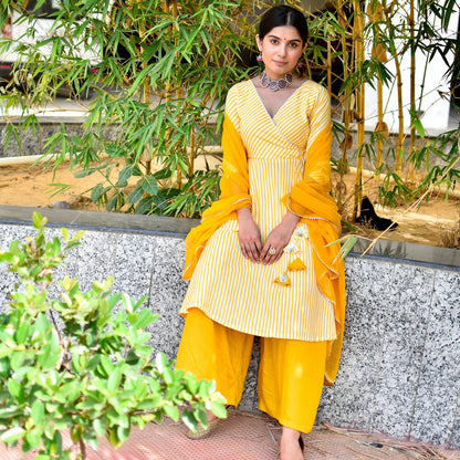 Yellow Leharia Sharara Suit Set