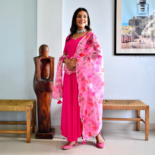 Pink Handpainted Suit Set
