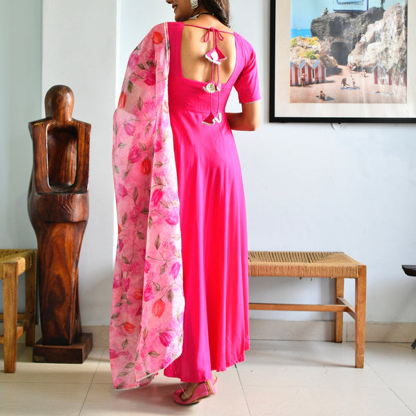 Pink Handpainted Suit Set
