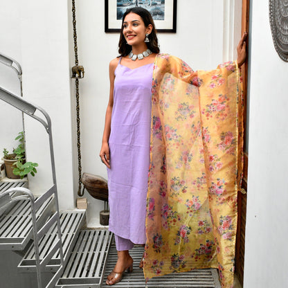Lilac Handpainted Suit Set