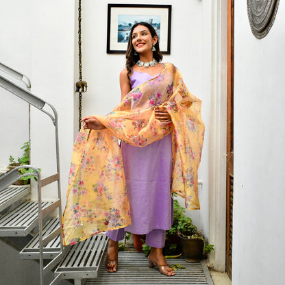 Lilac Handpainted Suit Set