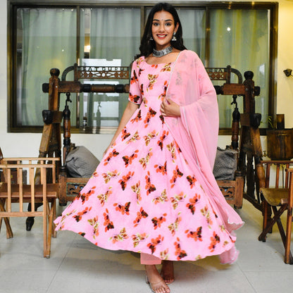 Dreamy Pink Floral Suit Set