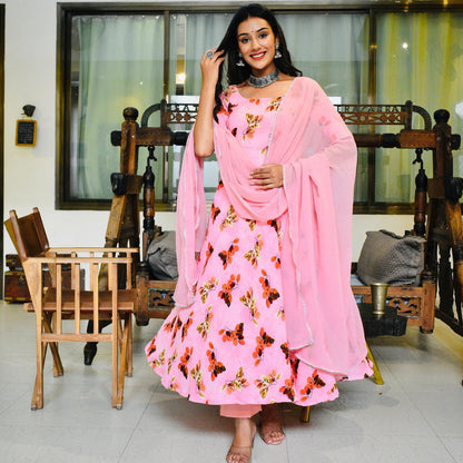 Dreamy Pink Floral Suit Set