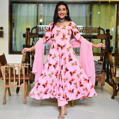 Dreamy Pink Floral Suit Set